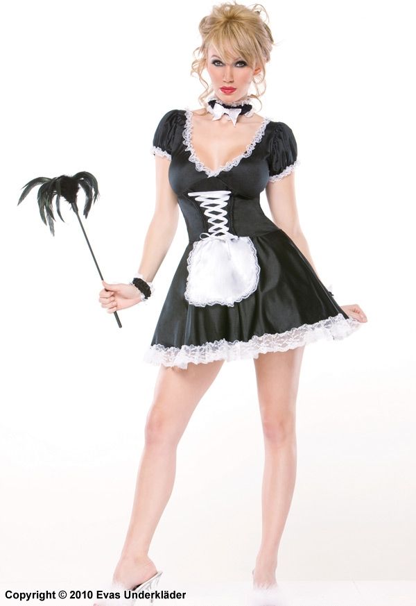 Husholderske / French maid, karnevalsklær